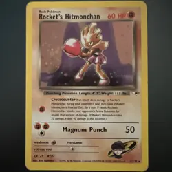 Rockets Hitmonchan Gym Heroes Trading Card 11/132 Holo LP/MP - Image 1