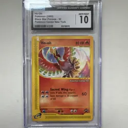 CGC 10 GEM MINT Ho‑Oh #52 Black Star Promo Pokemon Center NY 2002 - Image 1