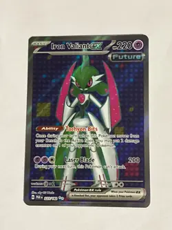 IRON VALIANT EX 2023 POKEMON PARADOX RIFT ULTRA RARE 225/182 NM - Image 1