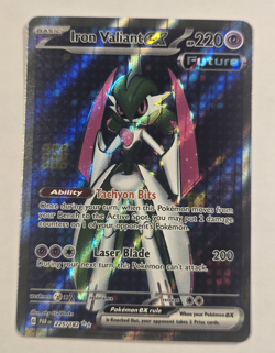 Pokemon Iron Valiant ex 225/182 Paradox Rift Ultra Rare Full Art Holo NM - Image 1