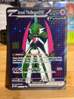 IRON VALIANT ex 225/182 Paradox Rift Full Art Holo Rare Pokemon TCG Near Mint - Image 1