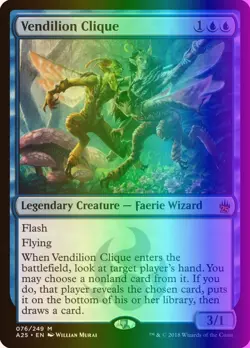 MTG Magic the Gathering Vendilion Clique (76/267) Masters 25 LP FOIL - Image 1