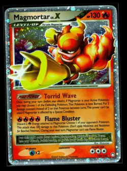 Magmortar LV.X 123/123 Holo Rare 2007 D&P Mysterious Treasures Pokemon Card LP - Image 1