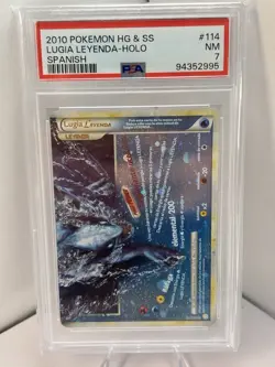 PSA 7 Lugia Legend Heartgold & Soulsilver Top 2010 Pokemon Spanish #114 Holo - Image 1