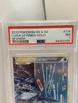 PSA 7 Lugia Legend Heartgold & Soulsilver Top 2010 Pokemon Spanish #114 Holo - Image 3