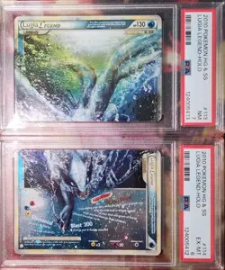 LUGIA LEGEND HOLO POKEMON HEARTGOLD & SOULSILVER #113 & #114 PSA 7, 6 SEQUENTIAL - Image 1