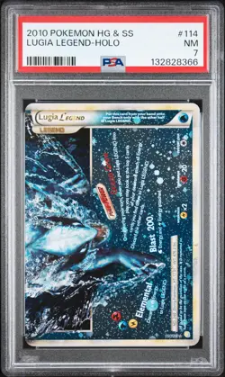 2010 POKEMON HEARTGOLD & SOULSILVER #114 LUGIA LEGEND-HOLO PSA 7 - Image 1
