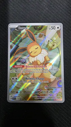 Prismatic Evolutions Elite Trainer #173 Eevee Pokemon Center Stamped Promo - Image 1