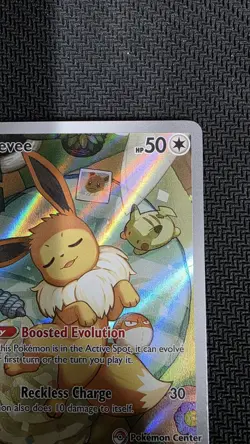 Prismatic Evolutions Elite Trainer #173 Eevee Pokemon Center Stamped Promo - Image 3