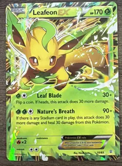 Pokemon Leafeon EX Holo Ultra Rare Card 10/83 XY Generations NM - Image 1