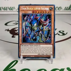 Toon Black Luster Soldier BLCR-EN065 Secret Rare 1st Edition Yugioh Card NM - Image 1