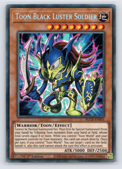 Toon Black Luster Soldier - BLCR-EN065 - Secret Rare - 1st Edition Yugioh - Image 1