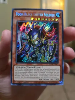 Yu-Gi-Oh Toon Black Luster Soldier 1st Edition Secret Rare BLCR-EN065 - Image 1