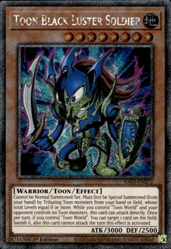 Toon Black Luster Soldier - Platinum Secret Rare 1st Ed RA03-EN272 - NM - YuGiOh - Image 1