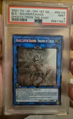 Yu-Gi-Oh Black Luster Soldier - Soldier of Chaos GFTP-EN132 1st Ghost Rare PSA 9 - Image 1