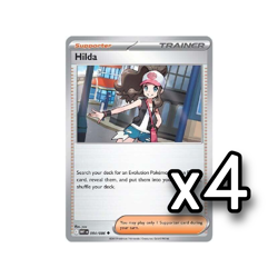 4x Hilda 084/086 White Flare English Pokemon Card Non Foil x4 - Image 1