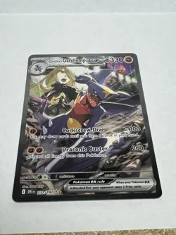 Pokemon Cynthia's Garchomp EX Holo Card 232/182 Sv10: Destined Rivals SIR *** - Image 3