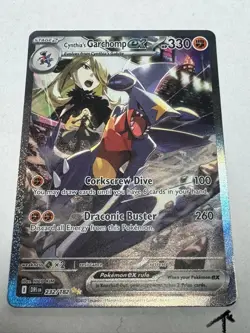 Pokemon Cynthia's Garchomp EX Holo Card 232/182 Sv10: Destined Rivals SIR *** - Image 4