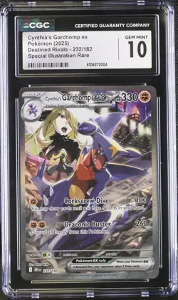 Cynthia’s Garchomp ex SIR #232/182 - CGC 10 Gem Mint - Destined Rivals Pokemon - Image 1