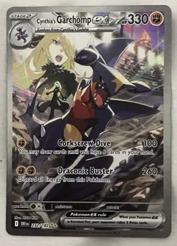 2025 Pokemon Destined rivals #232/182 Cynthia’s Garchomp Ex SIR - Image 1