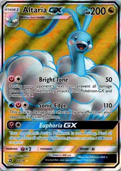 Pokemon TCG Altaria GX (Full Art) 68/70 Sun & Moon Dragon Majesty LP (SKU 1-3) - Image 1