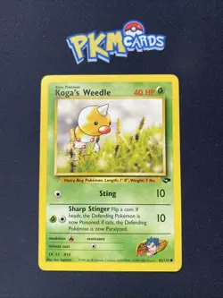 Pokemon TCG Koga’s Weedle Gym Challenge 82/132 Regular LP. - Image 1