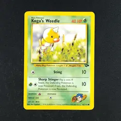 Koga's Weedle 82/132 - Gym Challenge - Pokemon Card - Image 3