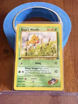 KOGA’S WEEDLE 82/132 - 1ST EDITION - Gym Challenge - WOTC Pokemon Card - NM - Image 1