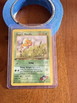 KOGA’S WEEDLE 82/132 - 1ST EDITION - Gym Challenge - WOTC Pokemon Card - NM - Image 3