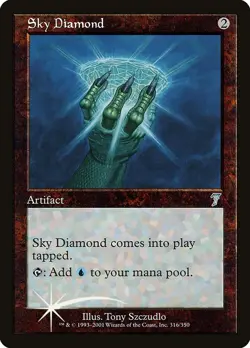 MTG Sky Diamond 7th Edition Japanese Near Mint Foil - Image 2
