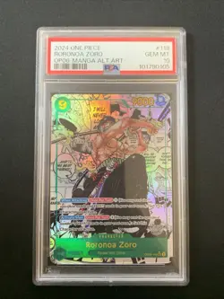 ONE PIECE PSA 10 RORONOA ZORO OP06-118 SEC Manga - 2024 ENG ENGLISH - Image 1