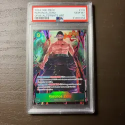 2024 One Piece OP06-118 Roronoa Zoro SEC Alternate Alt Art PSA 10 Secret Rare - Image 1