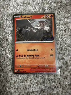 Pokemon TCG Mega Evolutions Phantasmal Flames Reshiram Stamped Promo - Image 1