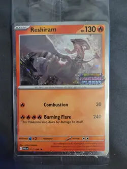 Pokemon TCG Mega Evolutions Phantasmal Flames Reshiram Stamped Promo SEALED - Image 1