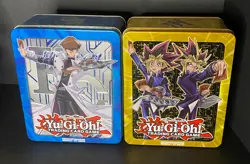 Lot of 2 EMPTY YuGiOh! 2017 Mega Tin Yugi Moto + Yami Yugi & Kaiba Konami - Image 1