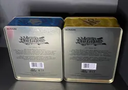 Lot of 2 EMPTY YuGiOh! 2017 Mega Tin Yugi Moto + Yami Yugi & Kaiba Konami - Image 2