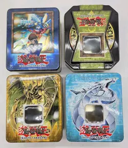 Yu-Gi-Oh! Collectible Tins Lot (4 EMPTY Tins) - 2006-2007 - Display/Storage - Image 1