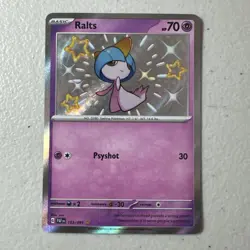 Ralts 153/091 Shiny Holo Rare - Scarlet&Violet Paldean Fates Pokemon Tcg - Image 1