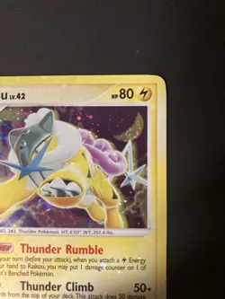 Raikou HOLO BLEED 16/132 - 2007 Pokemon Diamond & Pearl - Secret Wonders LP - Image 5