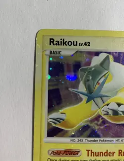 Raikou HOLO BLEED 16/132 - 2007 Pokemon Diamond & Pearl - Secret Wonders LP - Image 3