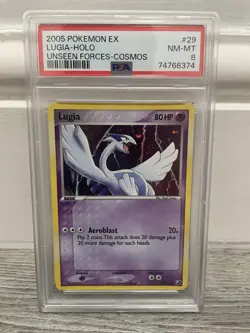 Lugia 2005 Cosmos Holo EX Unseen Forces 29/115 PSA 8 NM-MT Pokemon - Image 1