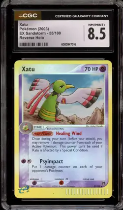 Pokemon Xatu EX Sandstorm Reverse Holo #55 CGC 8.5 - Image 1