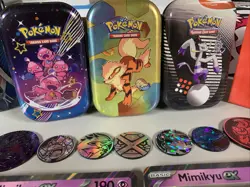 Pokemon TCG Bundle Lot 2 ETBs Full of Cards, Jumbo, Coins, Tins, Accessories 7lb - Image 3
