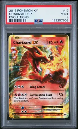 2016 POKEMON XY EVOLUTIONS #12 CHARIZARD EX PSA 9 - Image 1