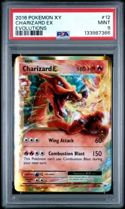 2016 POKEMON XY EVOLUTIONS #12 CHARIZARD EX PSA 9 - Image 1