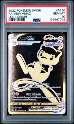 PSA 10 Mew Vmax Lost Origin TG30/TG30 Holo Pokemon Card FA 2022 - Image 1