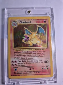 Pokemon Charizard 4/102 Base Set Holo Card 1999-2000 4th Print - Image 1