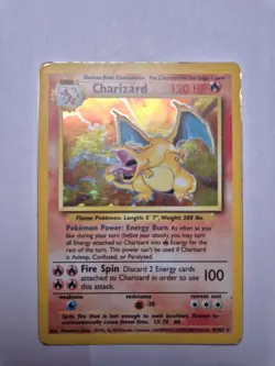 Pokemon Charizard 4/102 Base Set Holo Card 1999-2000 4th Print - Image 2