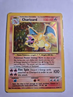 Pokemon Charizard 4/102 Base Set Holo Card 1999-2000 4th Print - Image 4