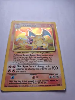 Pokemon Charizard 4/102 Base Set Holo Card 1999-2000 4th Print - Image 5